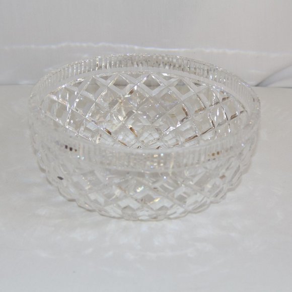 Vintage Waterford Diamond Pattern Crystal Bowl - Picture 5 of 13